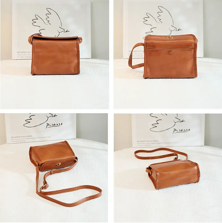 Cute Ladies Leather Over The Shoulder Bag Women's Leather Crossbody Handbags