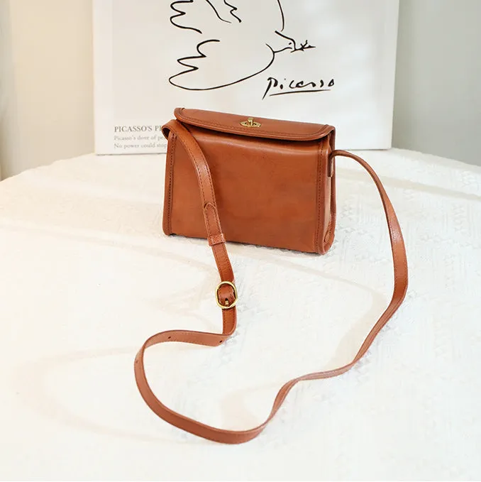Cute Ladies Leather Over The Shoulder Bag Women's Leather Crossbody Handbags