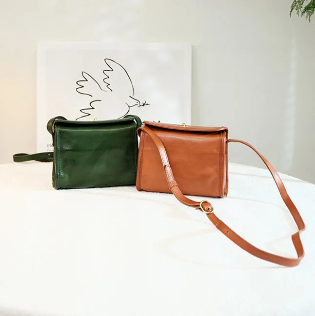 Cute Ladies Leather Over The Shoulder Bag Women's Leather Crossbody Handbags