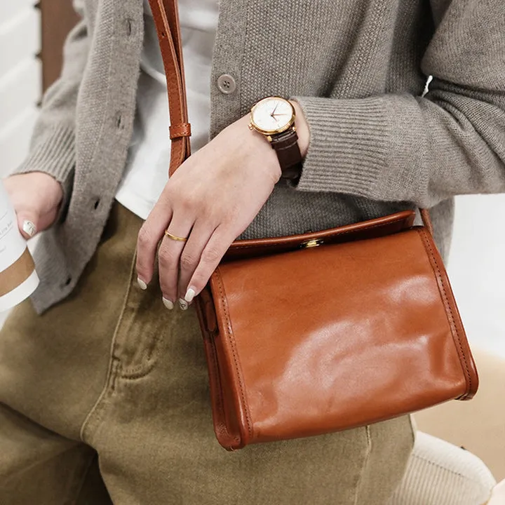 Cute Ladies Leather Over The Shoulder Bag Women's Leather Crossbody Handbags