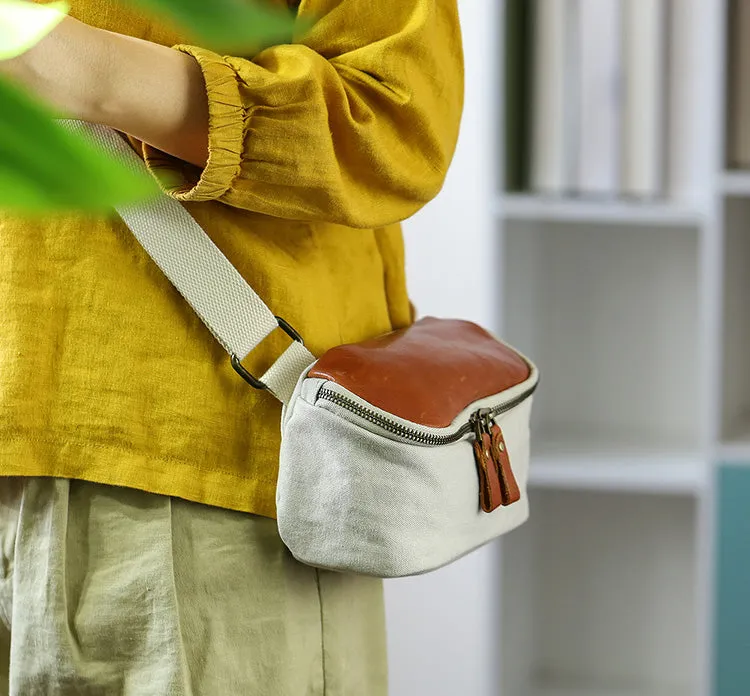 Cute Womens Canvas Crossbody Purse Canvas Shoulder Bag