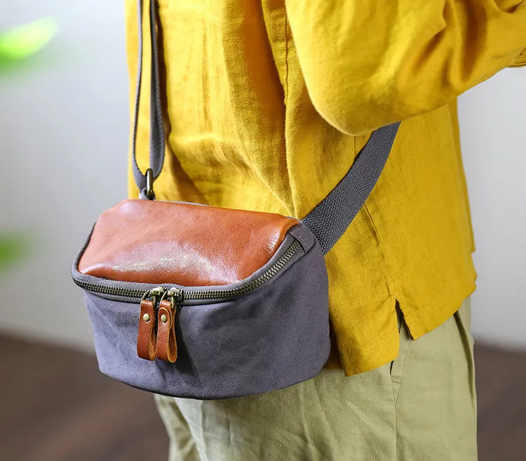 Cute Womens Canvas Crossbody Purse Canvas Shoulder Bag