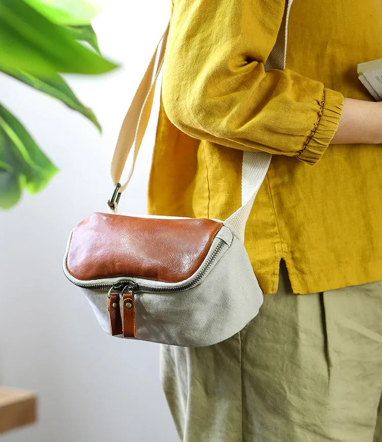 Cute Womens Canvas Crossbody Purse Canvas Shoulder Bag