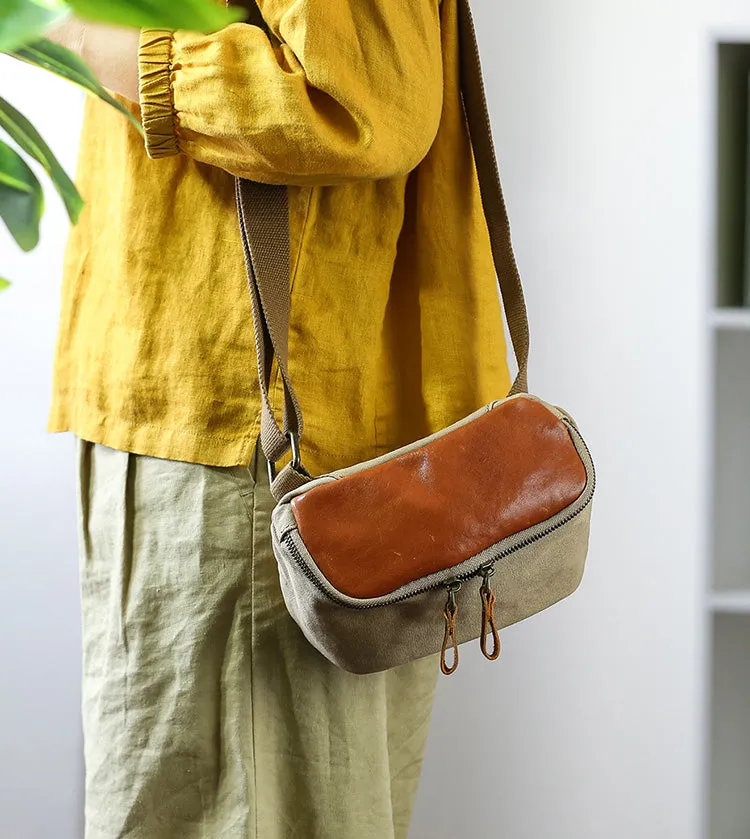 Cute Womens Canvas Crossbody Purse Canvas Shoulder Bag