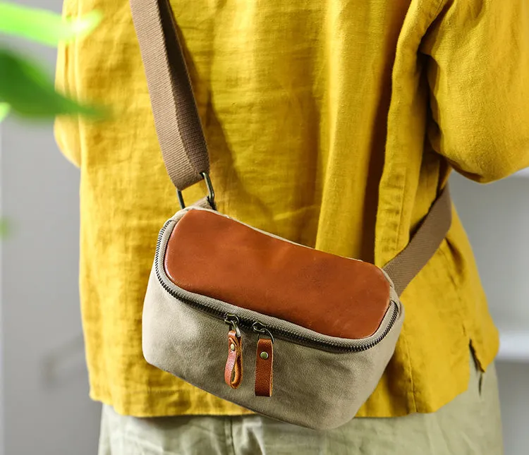 Cute Womens Canvas Crossbody Purse Canvas Shoulder Bag
