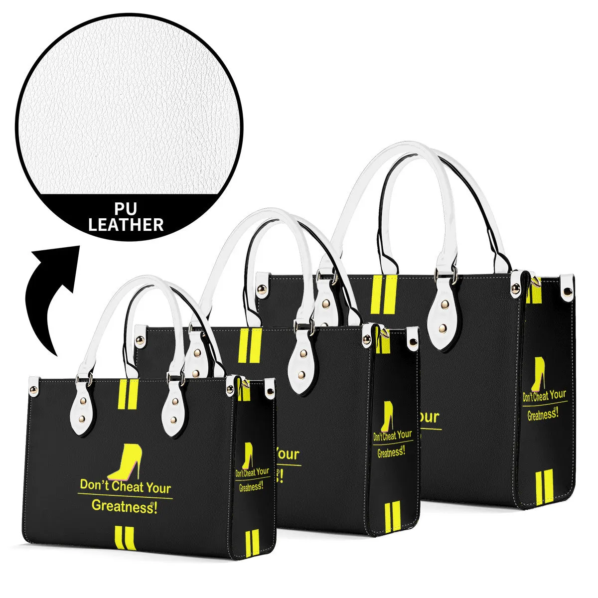 DCYG Yellow Red Bottoms ,Multiple Sizes Upgraded Luxury Women PU Leather Handbag