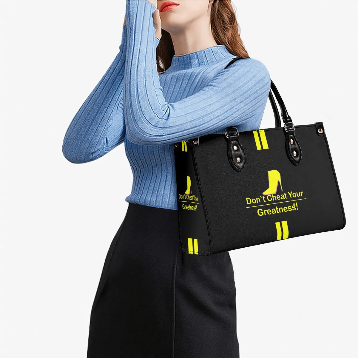 DCYG Yellow Red Bottoms ,Multiple Sizes Upgraded Luxury Women PU Leather Handbag