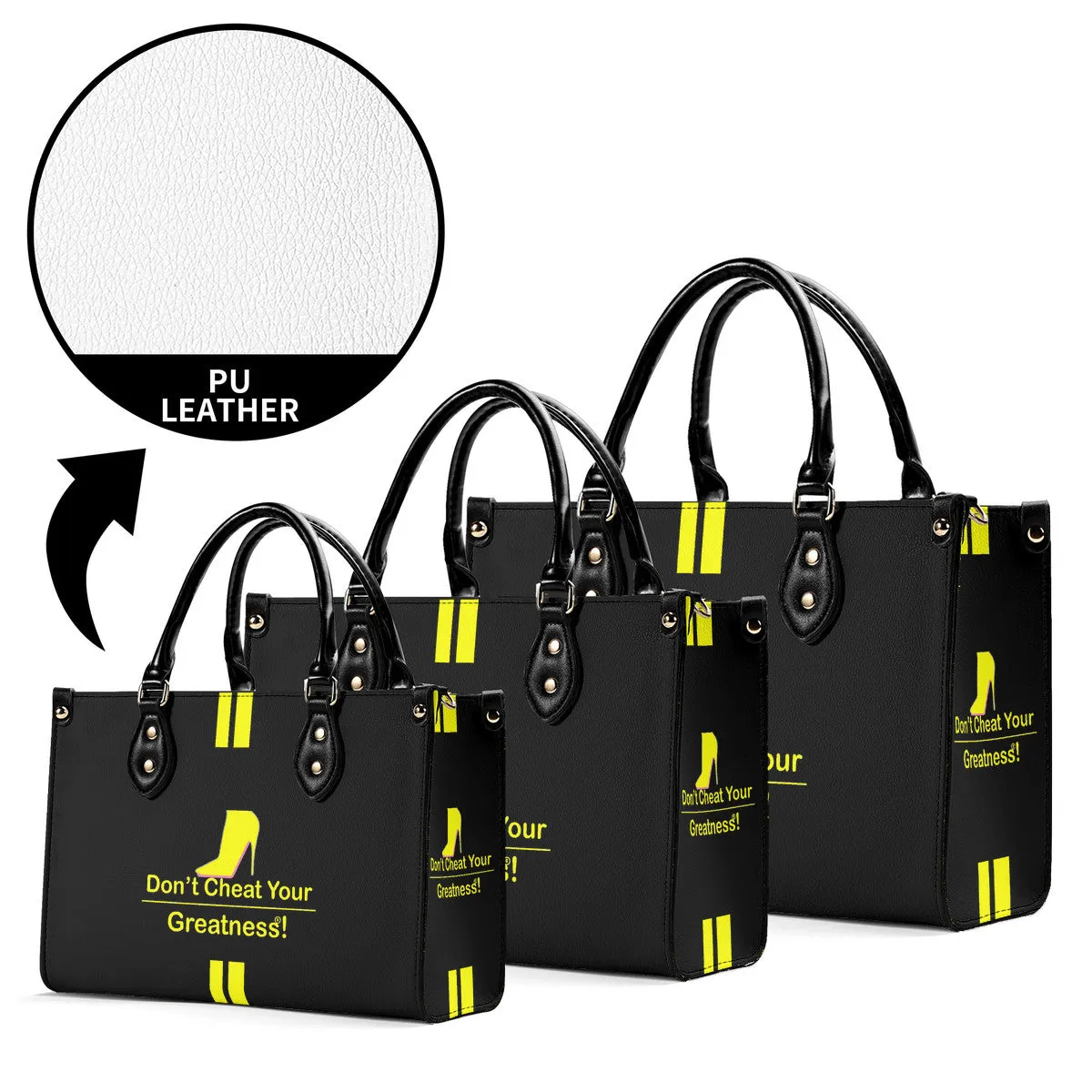 DCYG Yellow Red Bottoms ,Multiple Sizes Upgraded Luxury Women PU Leather Handbag