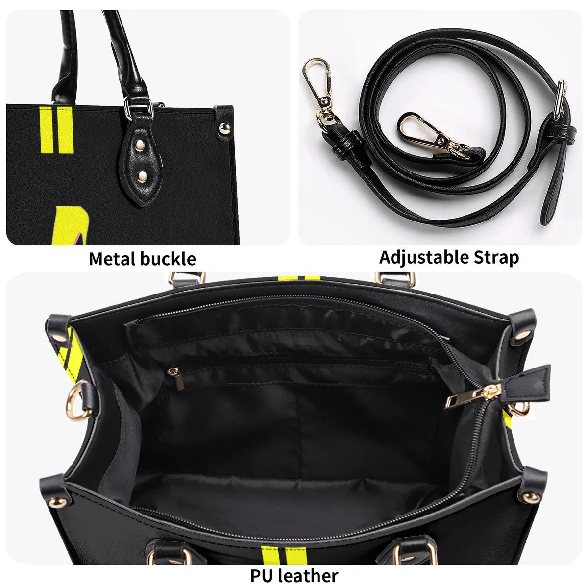 DCYG Yellow Red Bottoms ,Multiple Sizes Upgraded Luxury Women PU Leather Handbag