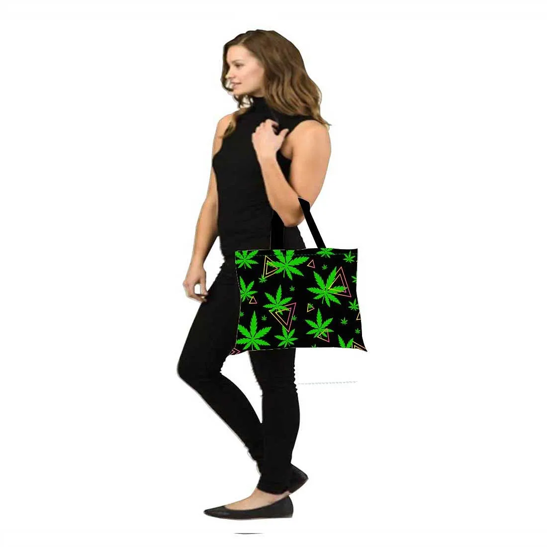 Designer Tote Bag With Zip Beach Gym Travel Bags -  HAPPY 4:20