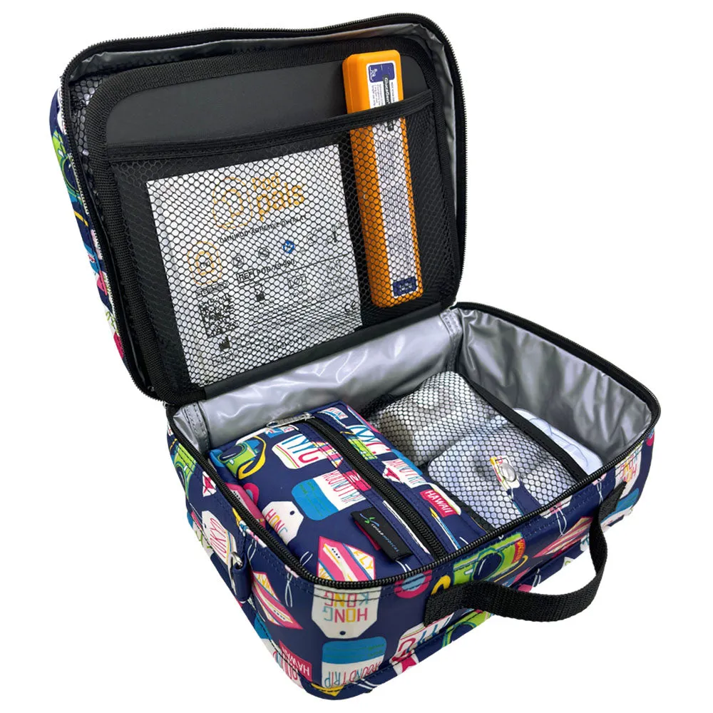 Diabetes Insulated Travel Bag with Luggage Strap- Vaca All Day