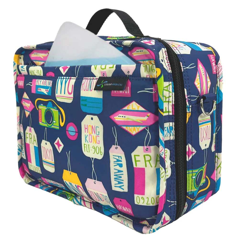 Diabetes Insulated Travel Bag with Luggage Strap- Vaca All Day