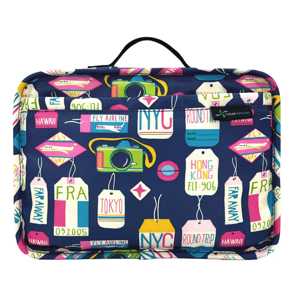 Diabetes Insulated Travel Bag with Luggage Strap- Vaca All Day