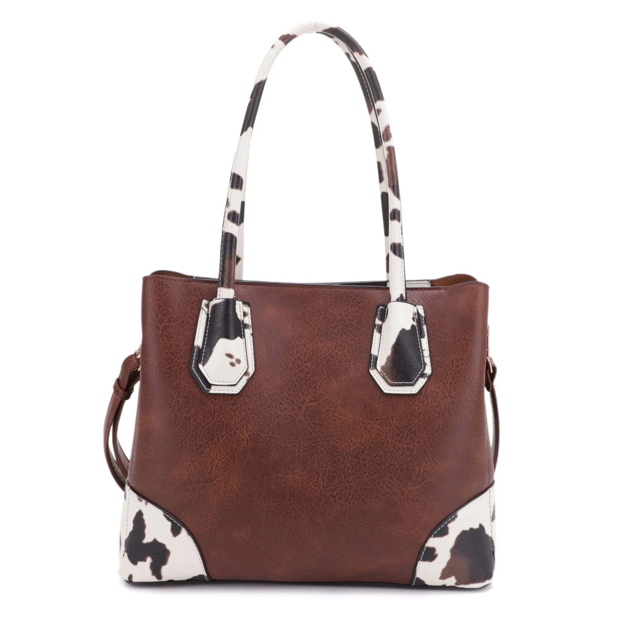 DJ1526C Rebecca Animal Trim Top Handle Handbag