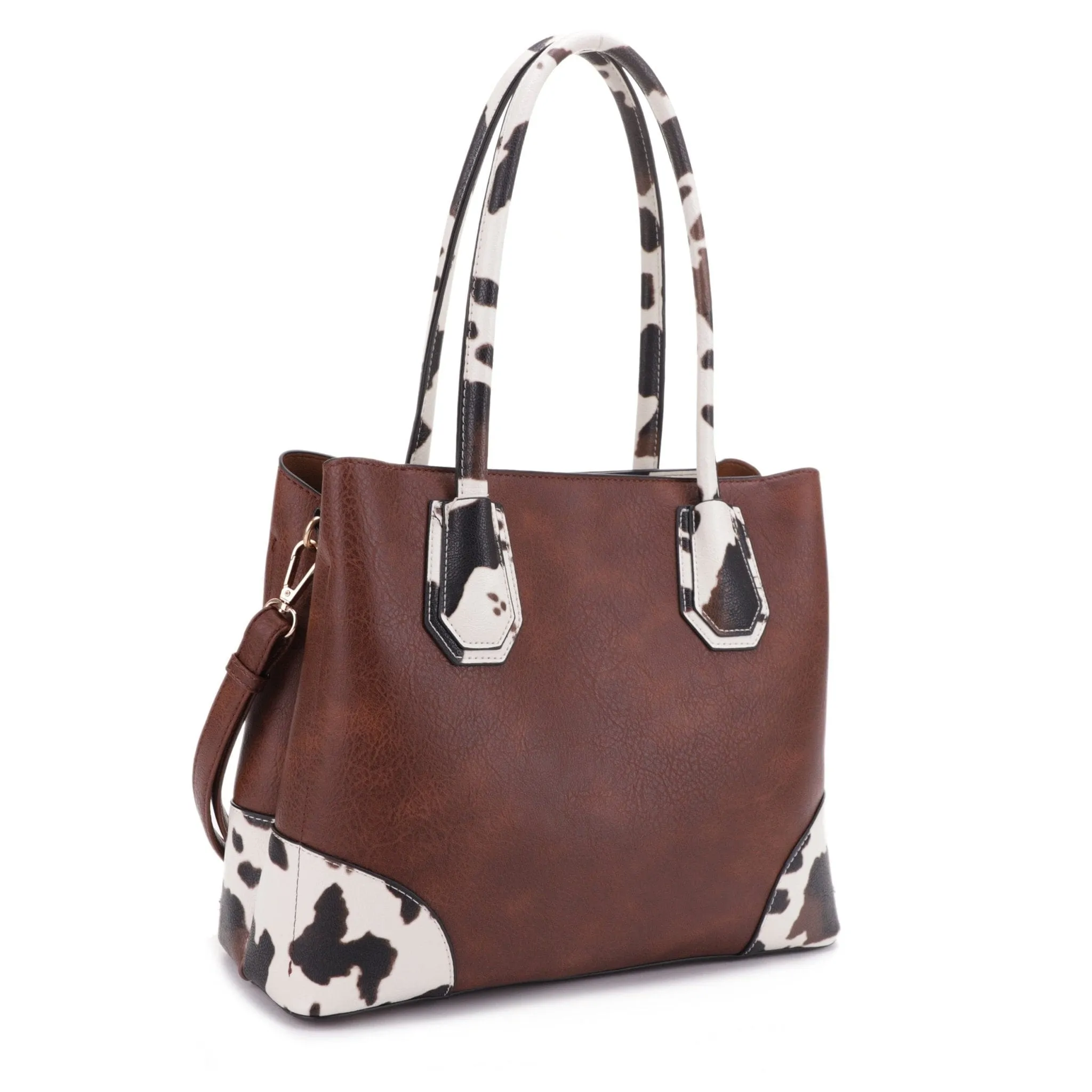 DJ1526C Rebecca Animal Trim Top Handle Handbag
