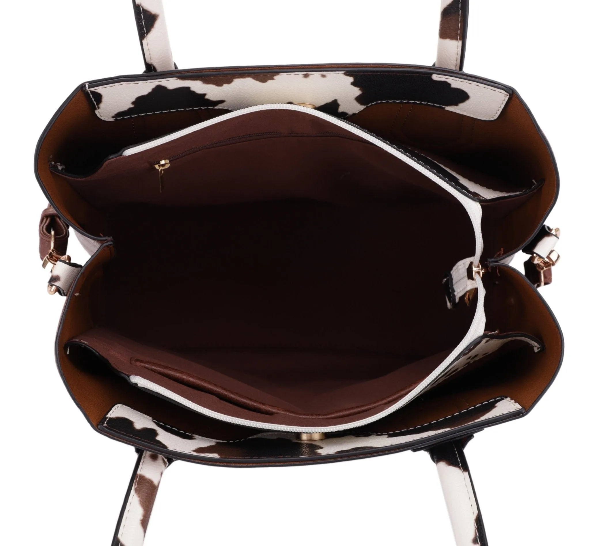 DJ1526C Rebecca Animal Trim Top Handle Handbag