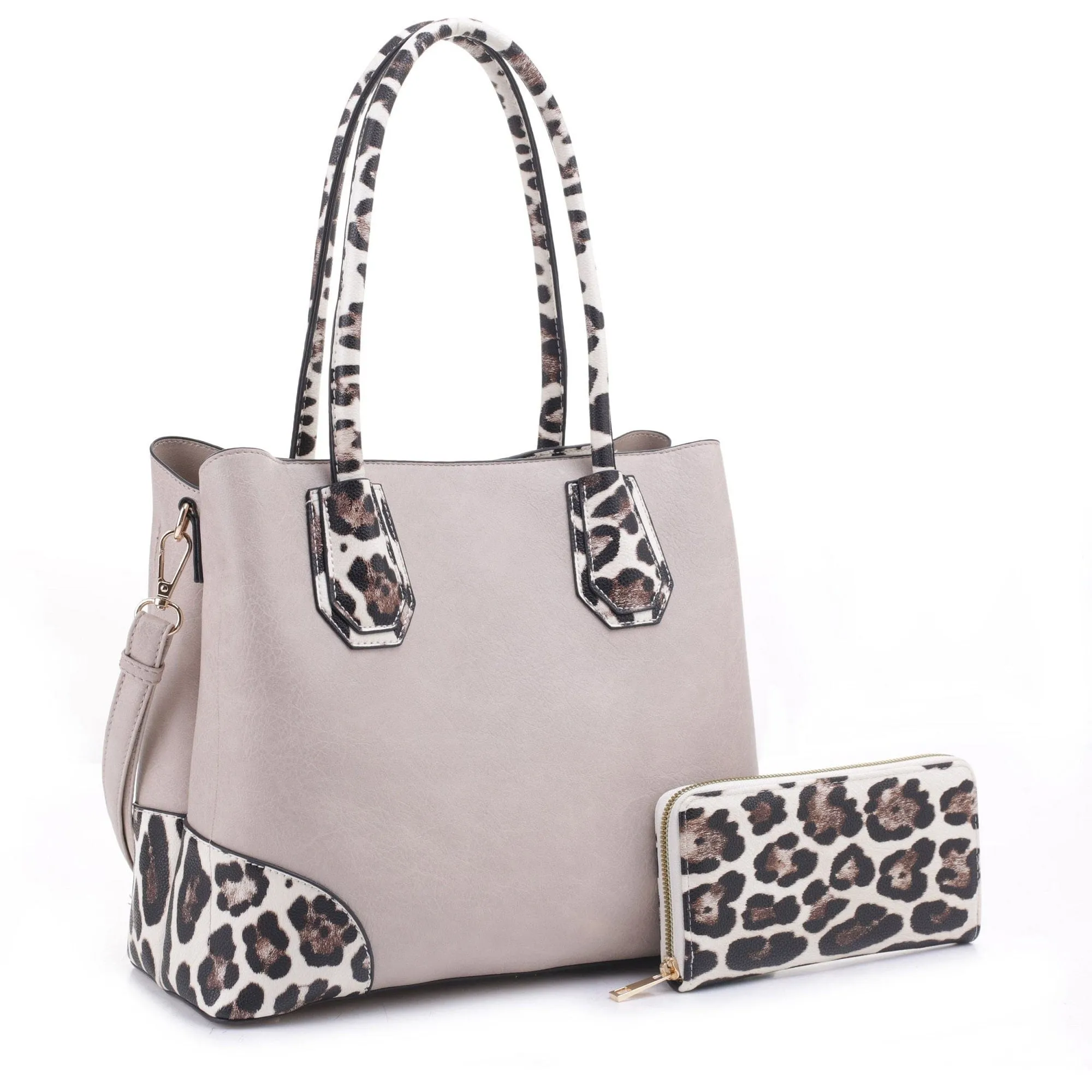 DJ1526C Rebecca Animal Trim Top Handle Handbag