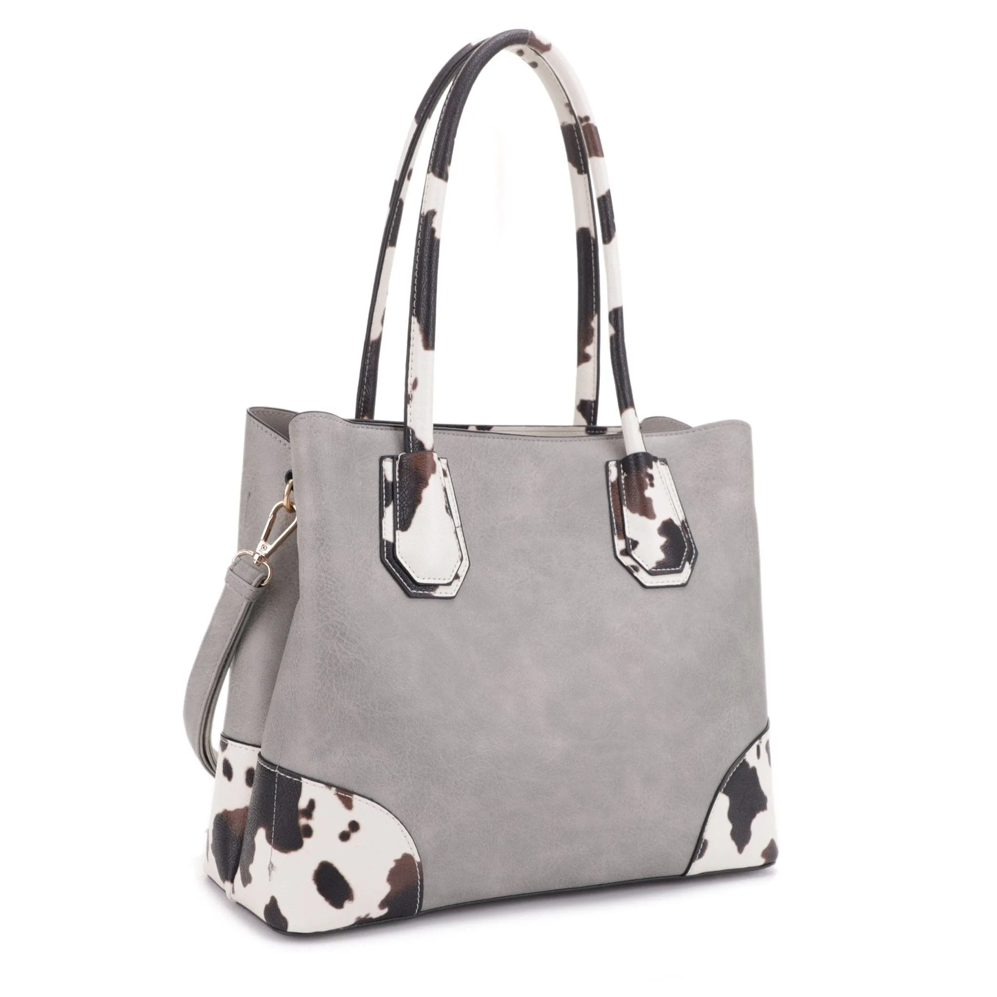 DJ1526C Rebecca Animal Trim Top Handle Handbag