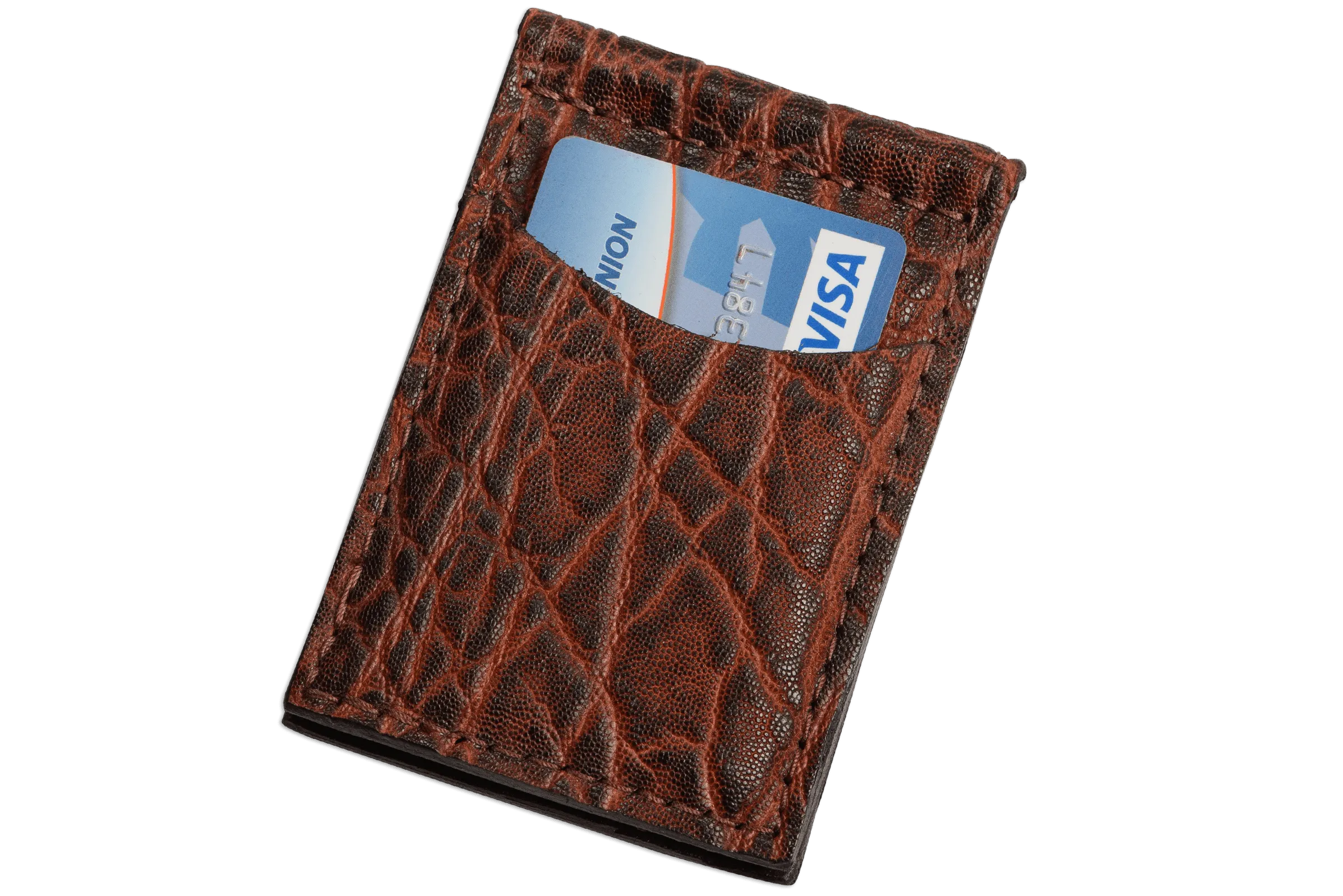 Dragon Fire Elephant Bifold Slim Profile Wallet With Money Clip