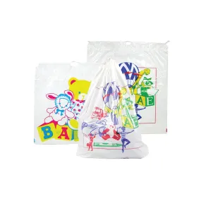 Drawstring Bag, Child Design, white, 4-color design, 18"x 20.5" ( 7"), 1.5 mil.