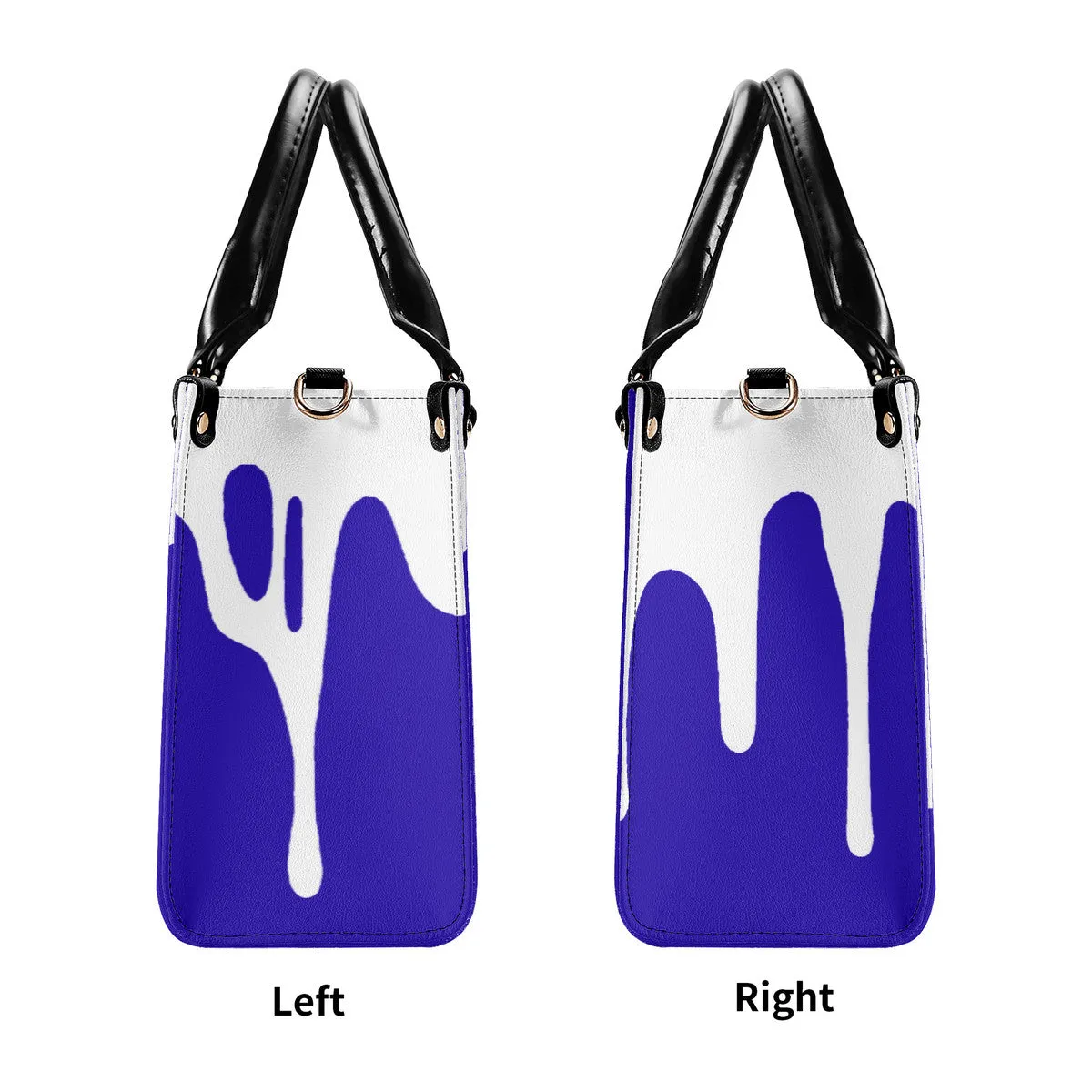 DRIP SF White Logo & Purple Multiple Sizes Upgraded Luxury Women PU Leather Handbag