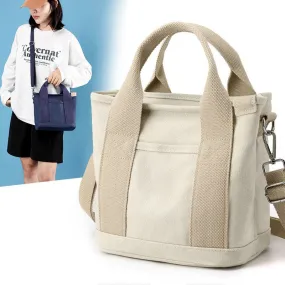 DUNNMALL Good-looking New Japanese Canvas Bag Fashion Simple Large Capacity Tote Daily Commuter Multi-Purpose Lunch Bag for Women