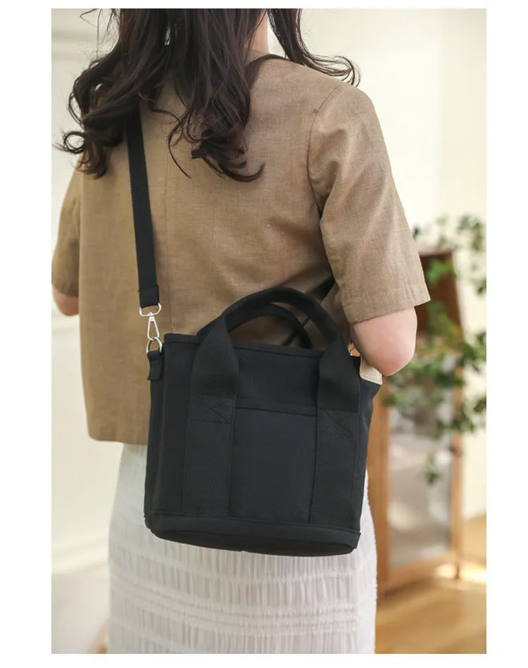 DUNNMALL Good-looking New Japanese Canvas Bag Fashion Simple Large Capacity Tote Daily Commuter Multi-Purpose Lunch Bag for Women