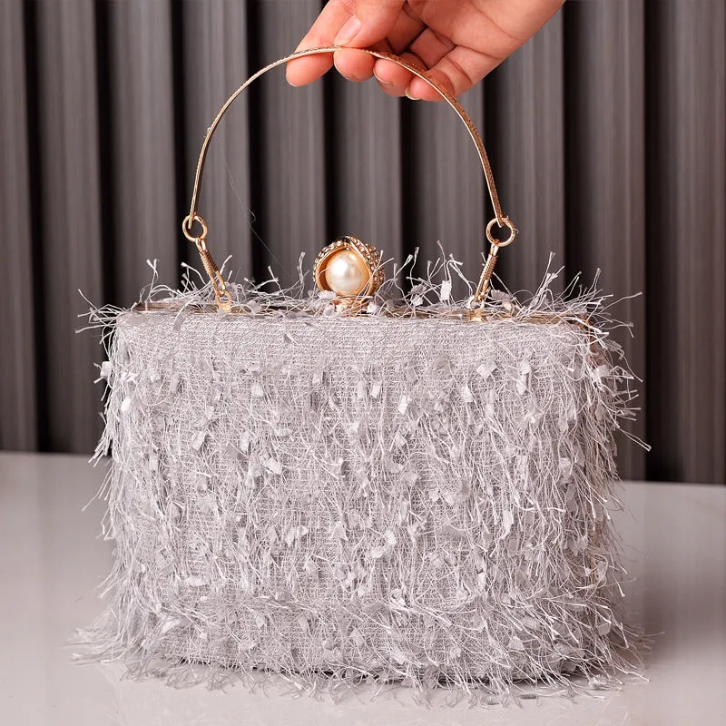 Flapper Style Roaring 20's Designer Tassel Square Handbag.