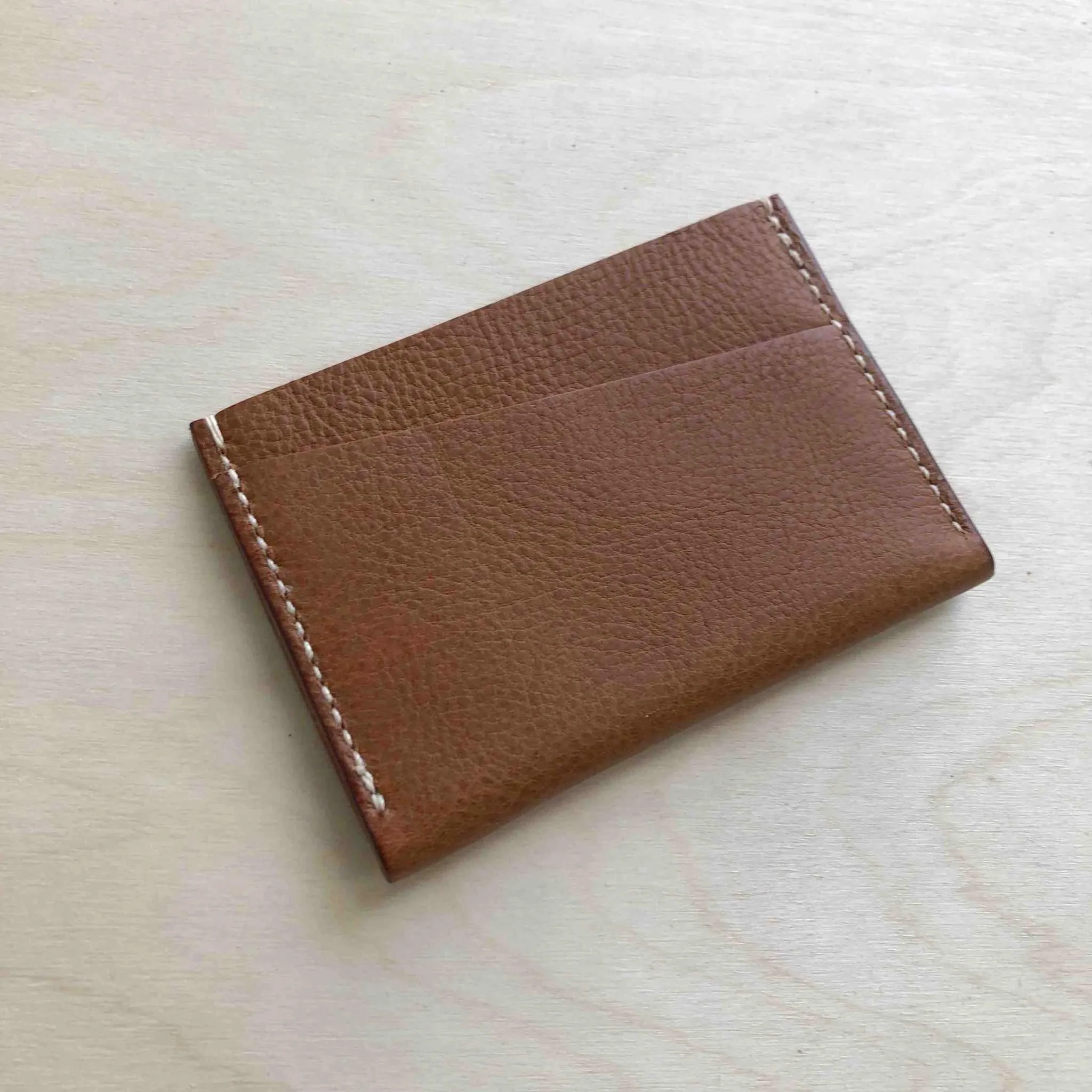 Fold Green Leather Card Holder