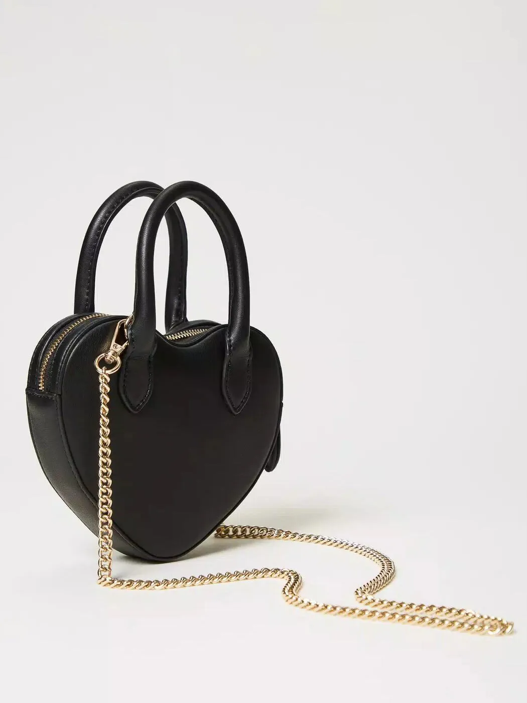 Girls shoulder bag heart-shaped-black