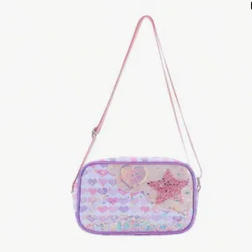 Glitter Heart Rainbow Shoulder Bag