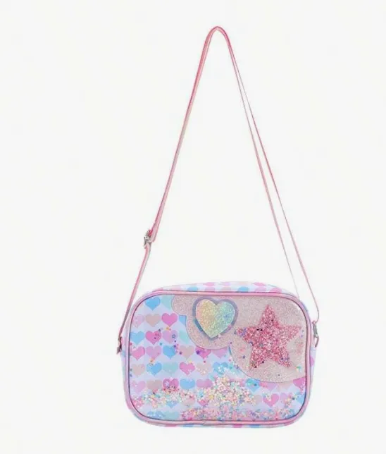 Glitter Heart Rainbow Shoulder Bag
