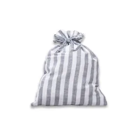 Grey Striped Drawstring Multi Purpose Pouch (Grey)