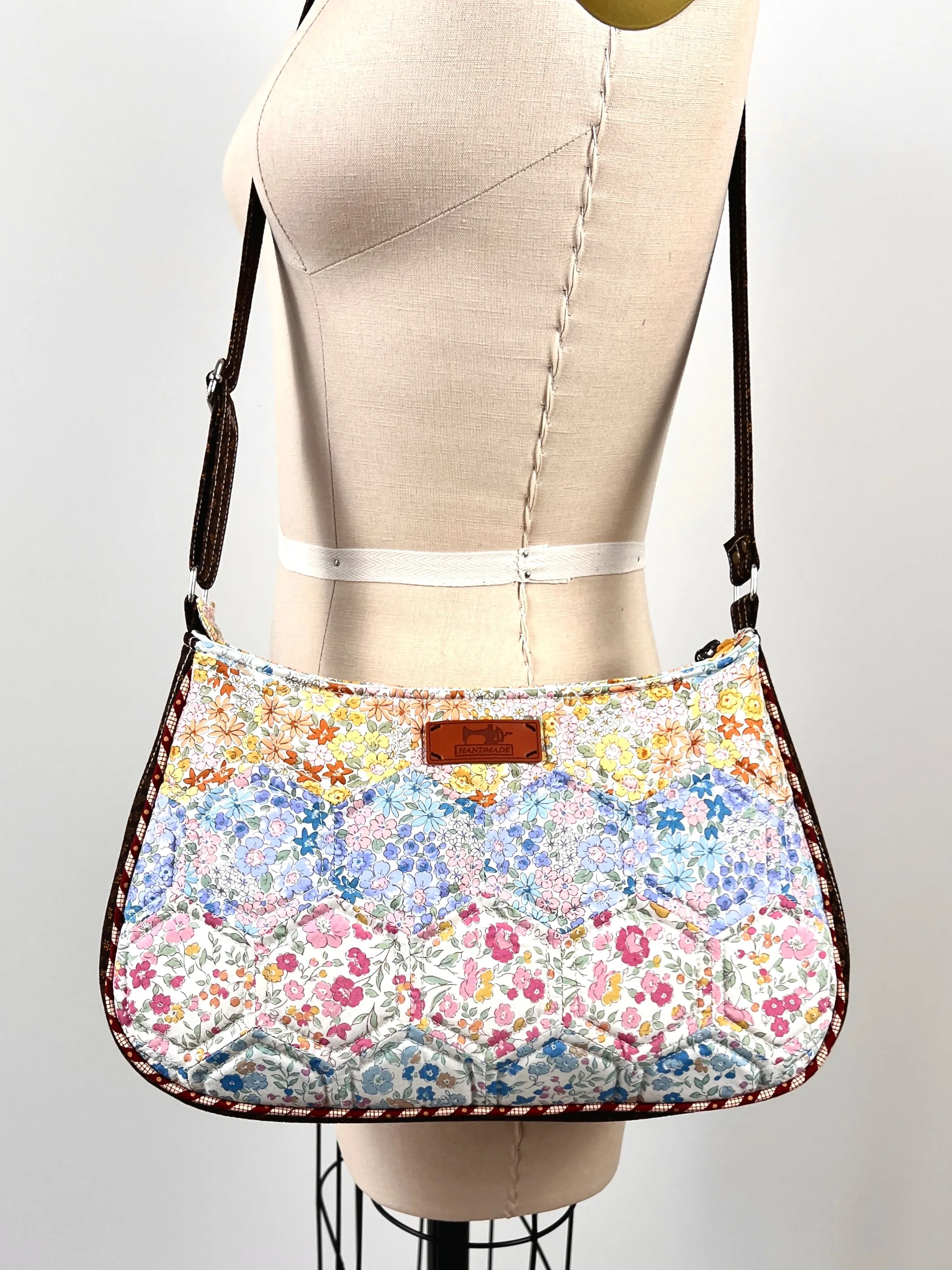 Hexagon Patchwork Shoulder Bag