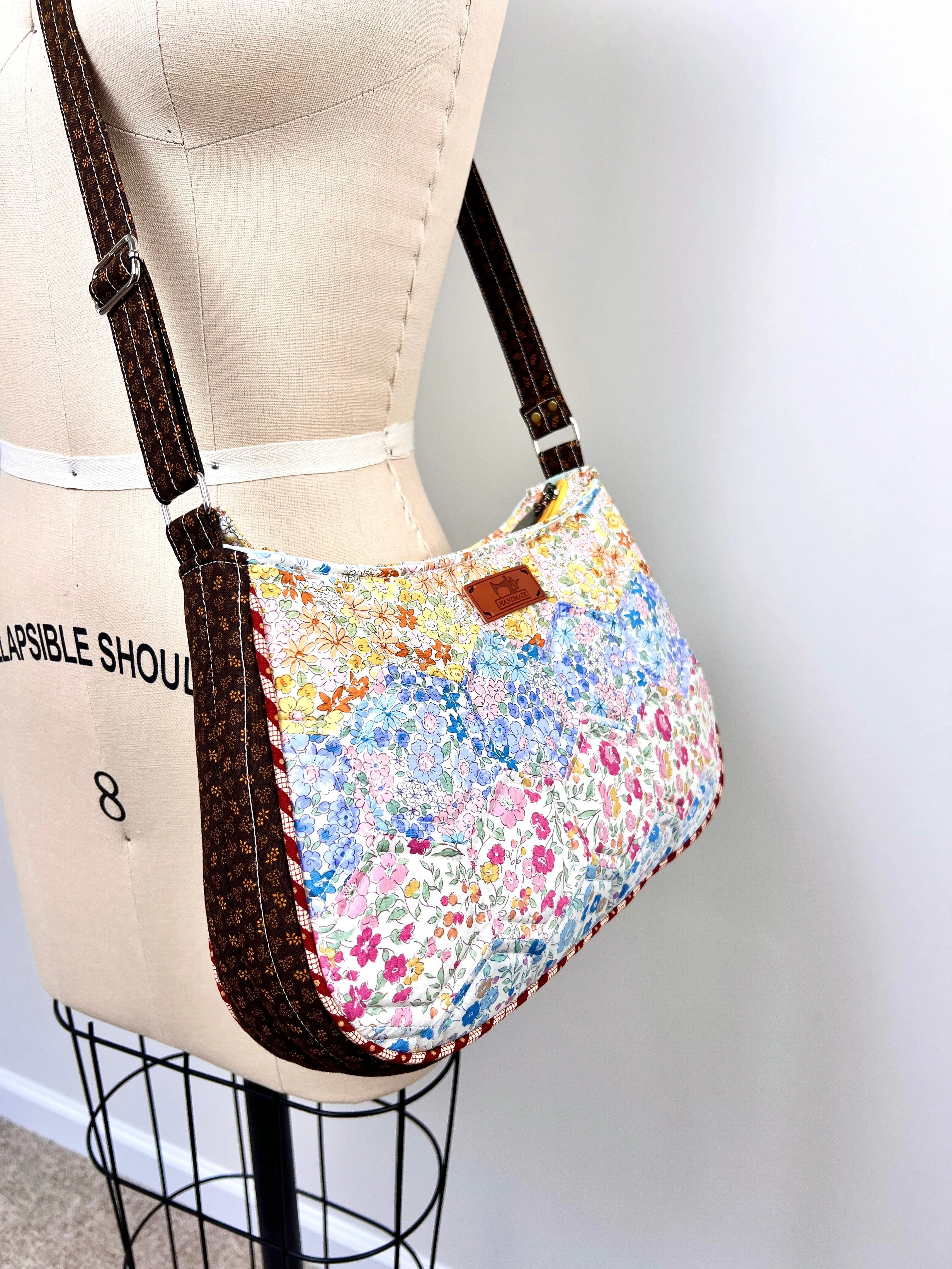 Hexagon Patchwork Shoulder Bag