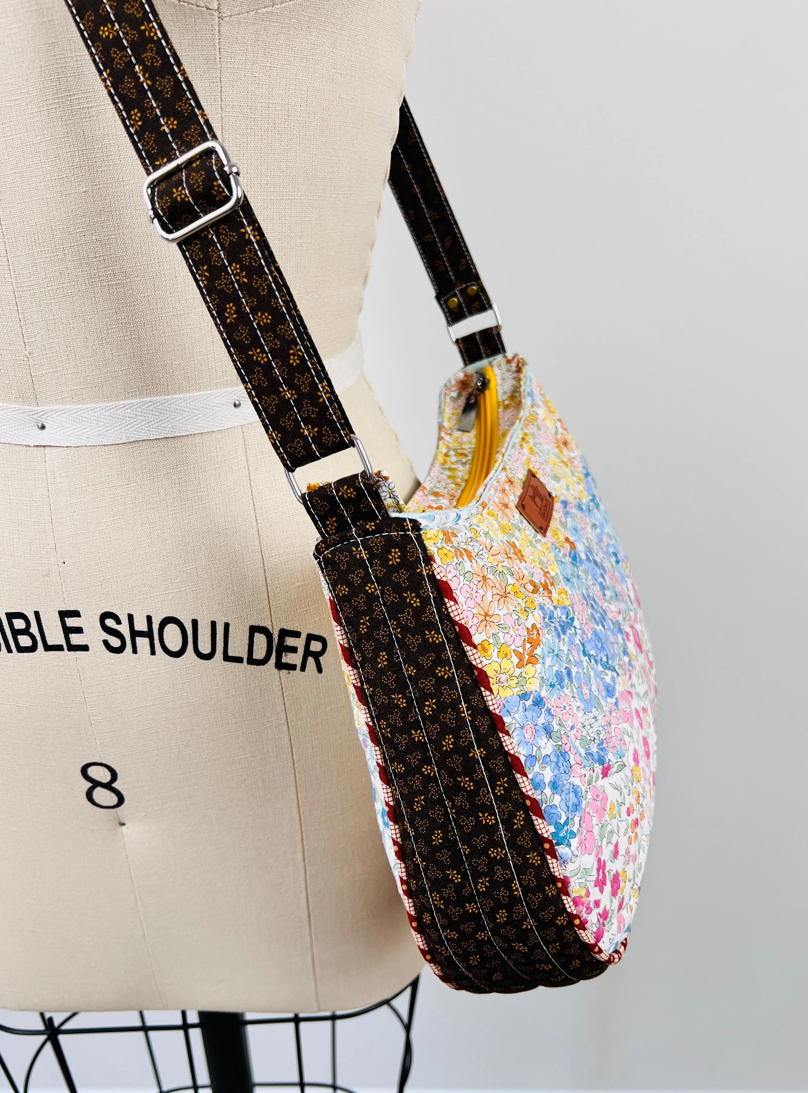 Hexagon Patchwork Shoulder Bag