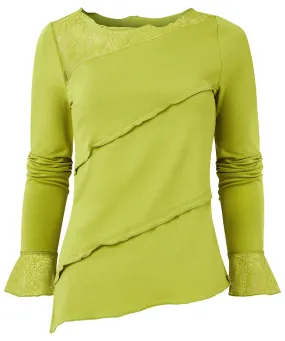 Joe Browns 18 Green Josie Lace Trim Top
