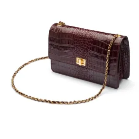 Julia Bag - Burgundy Croc