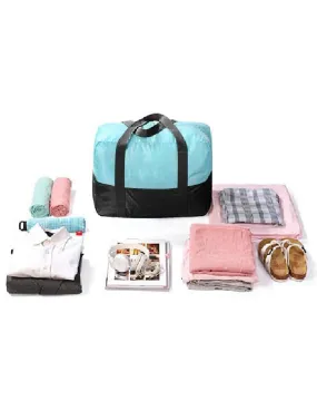 Karla Hanson Pack n Fold Foldable Travel Duffel Bag Blue