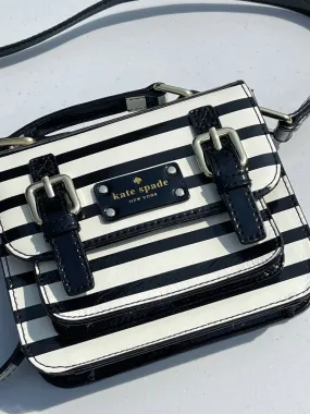 Kate Spade Striped Handbag 6.2 Inches long x 1 Inch Wide x 5.5 inches tall