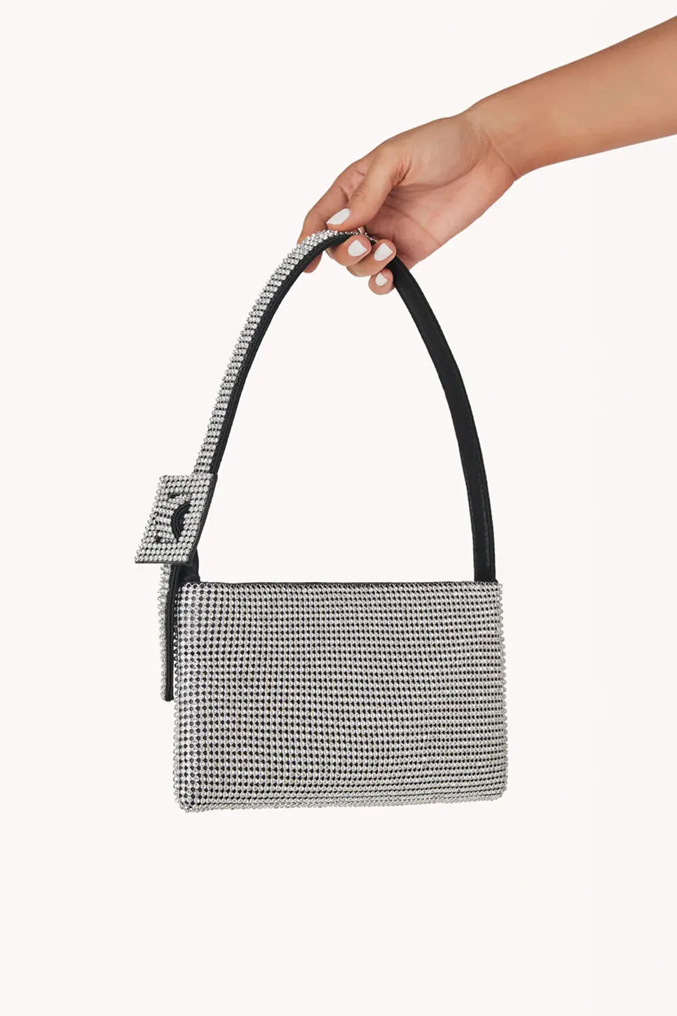 KIZ SHOULDER BAG - SILVER DIAMANTE