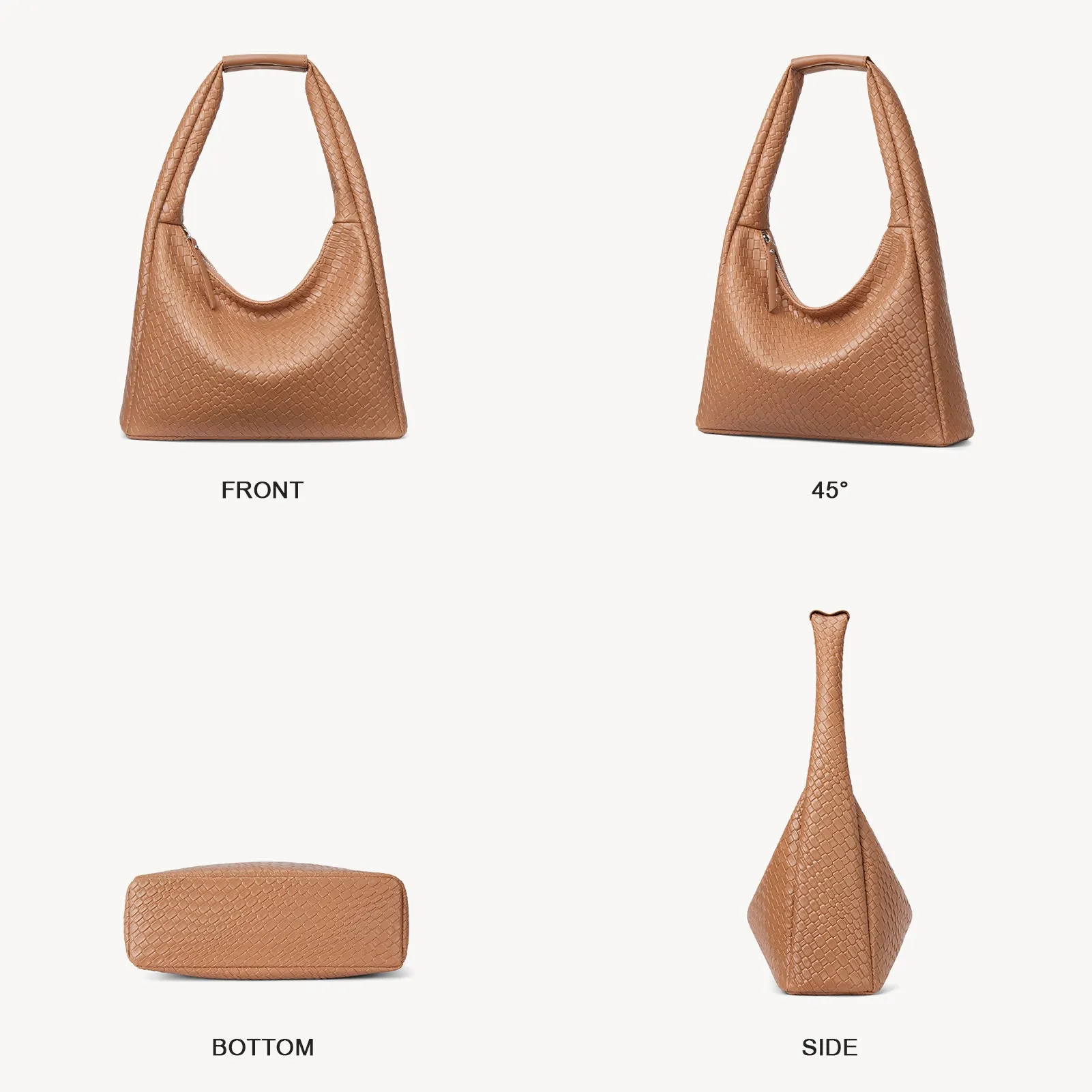 KWELI Croc Structured Curved Hobo Handbags