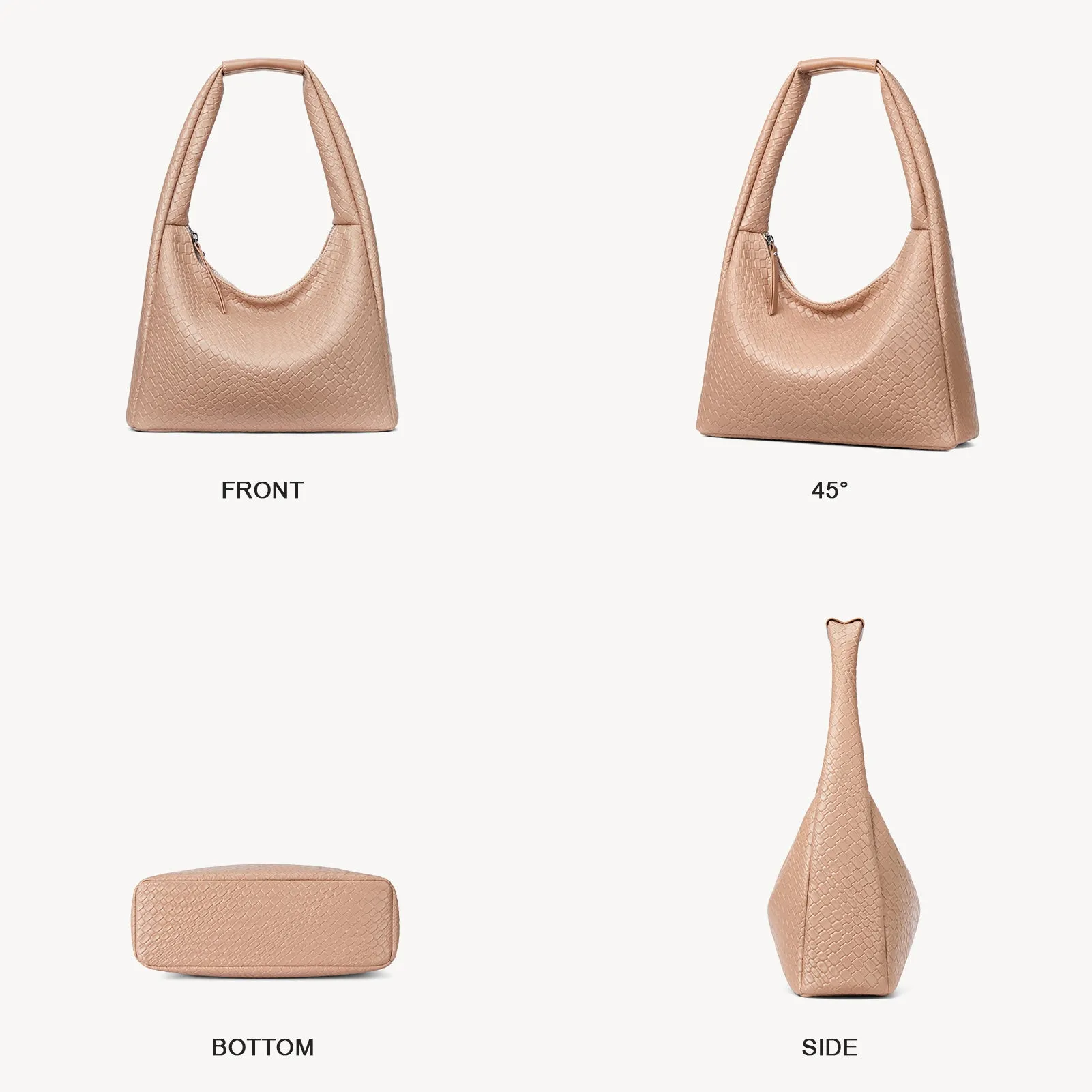 KWELI Croc Structured Curved Hobo Handbags
