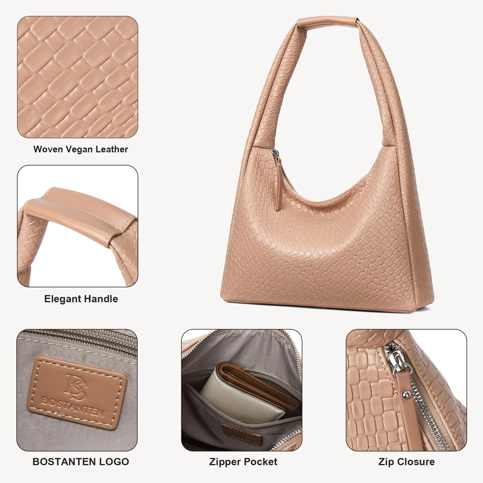 KWELI Croc Structured Curved Hobo Handbags