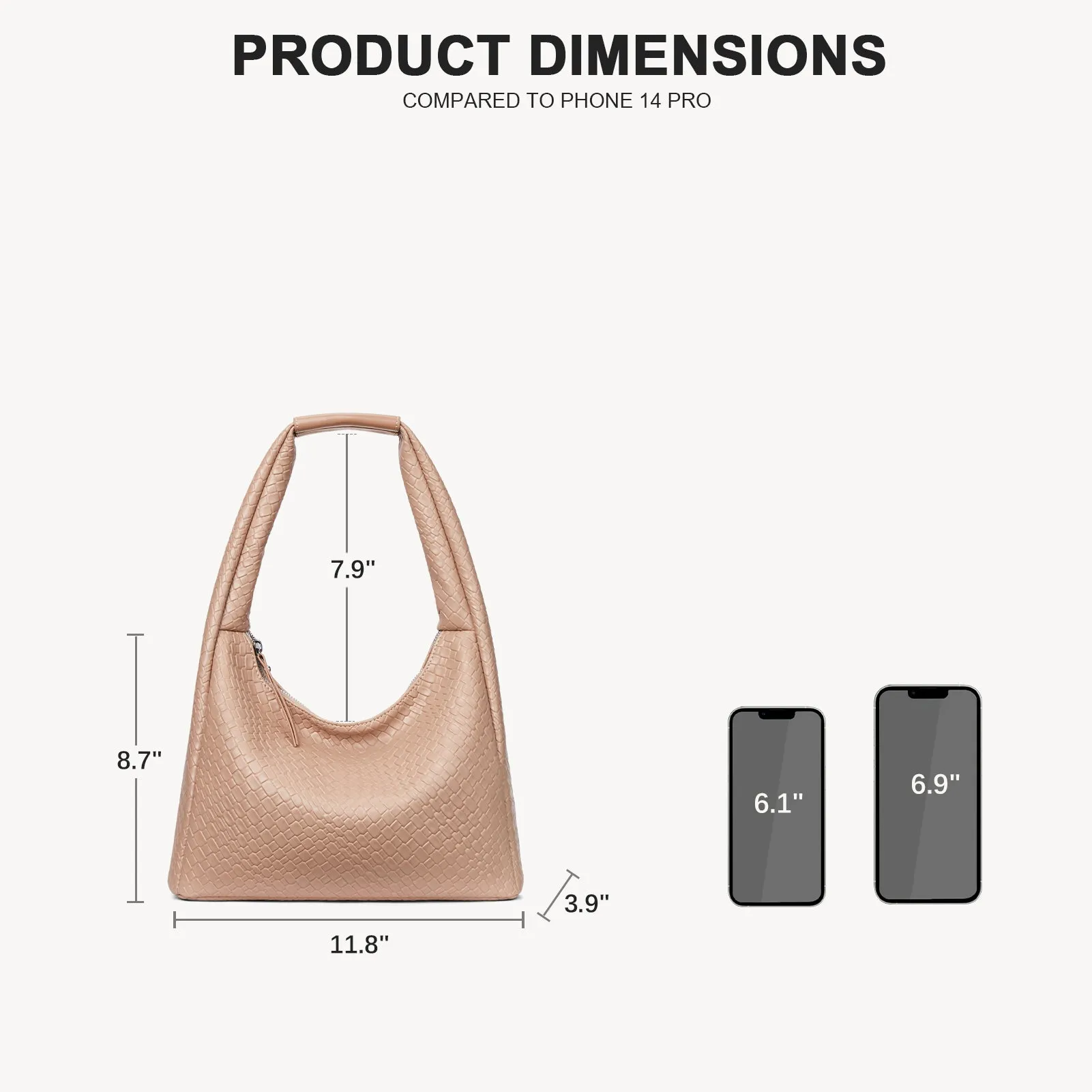 KWELI Croc Structured Curved Hobo Handbags