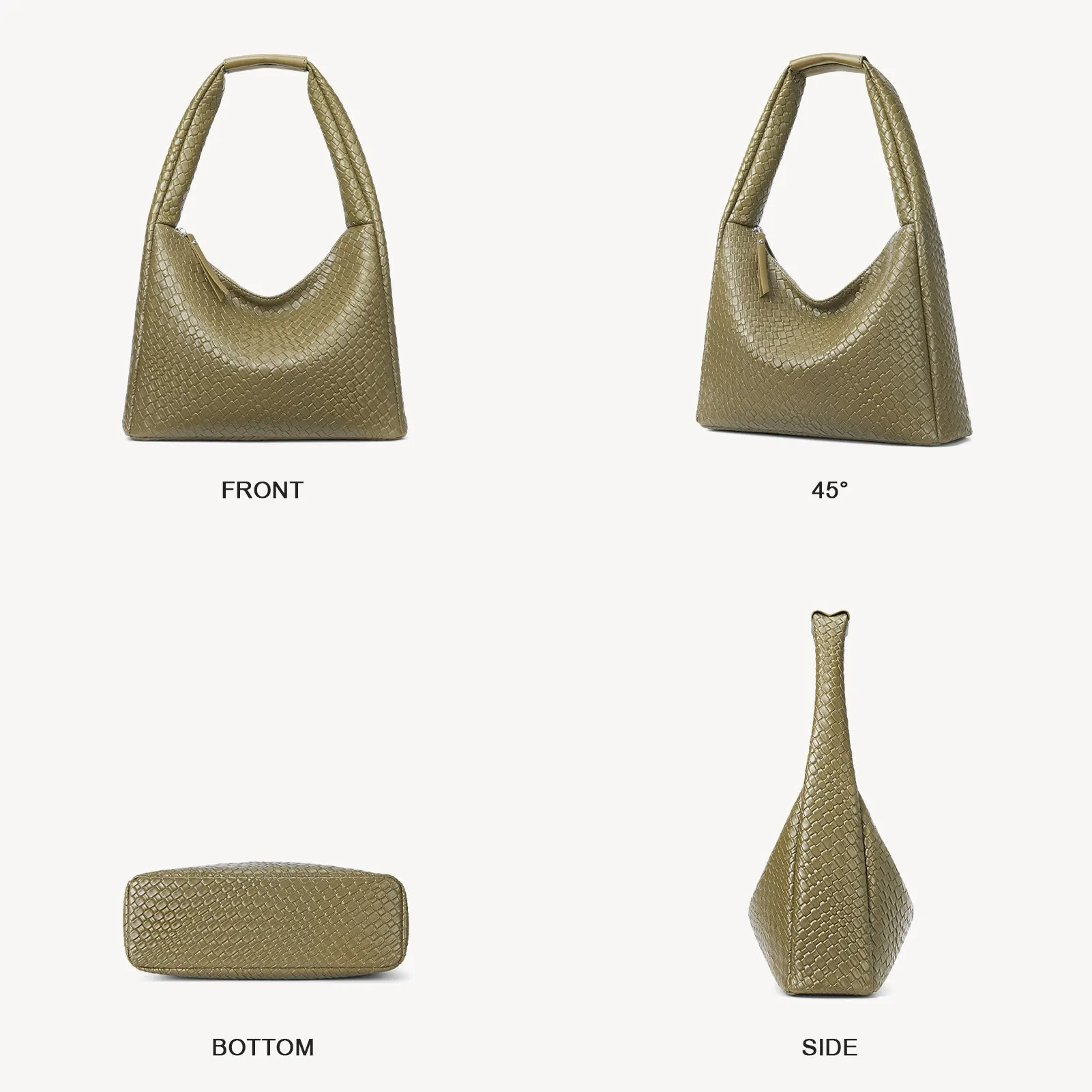 KWELI Croc Structured Curved Hobo Handbags