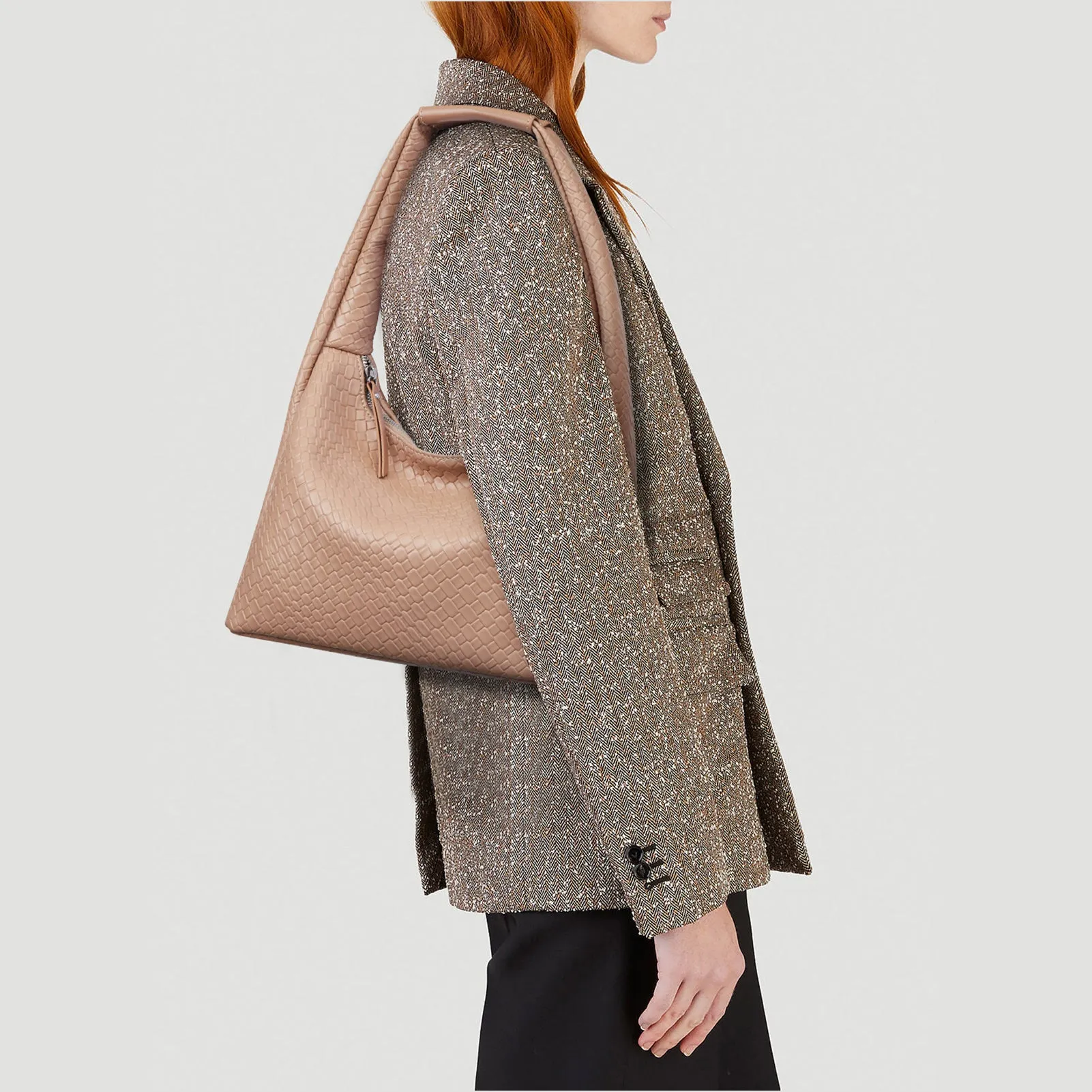 KWELI Croc Structured Curved Hobo Handbags