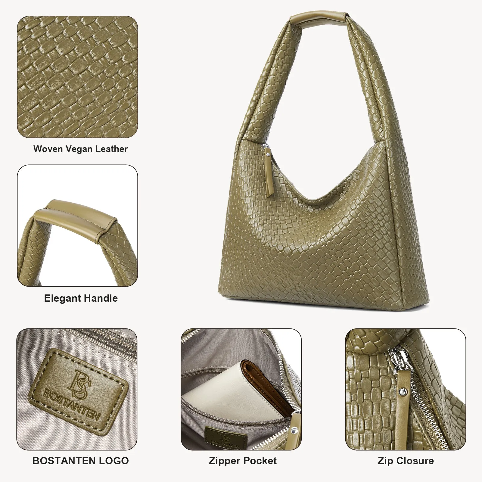 KWELI Croc Structured Curved Hobo Handbags