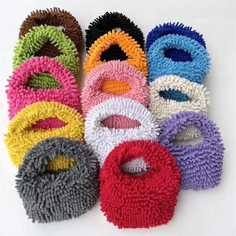 Ladies Fuzzy mini hobo handbag