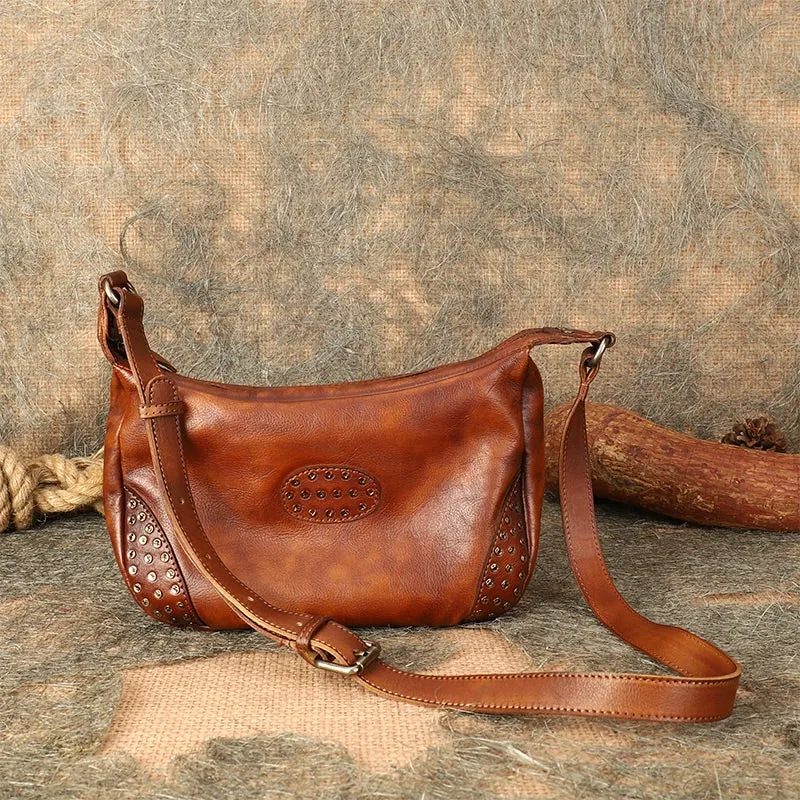Ladies Leather Hobo Shoulder Bag Genuine Leather Crossbody Bags